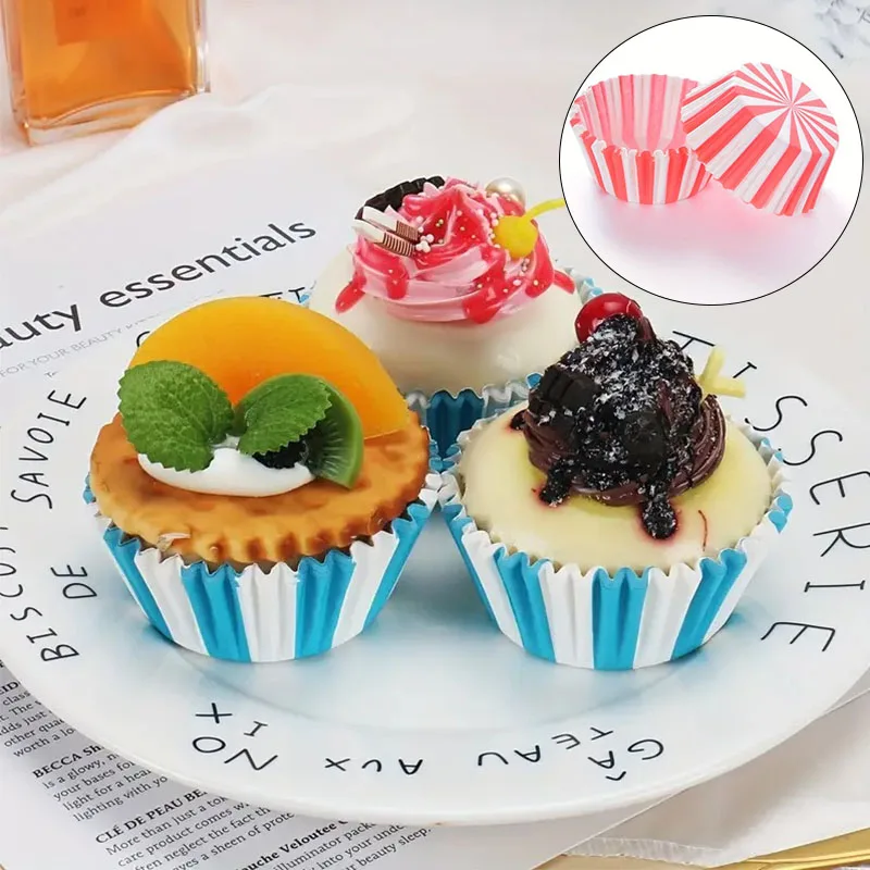 300 Stück mehrfarbige Cupcake- und Muffin-Backereinlagen für Partys, DIY-Dekoration und Küchengebrauch, Einweg-Pappbecher für Kuchen