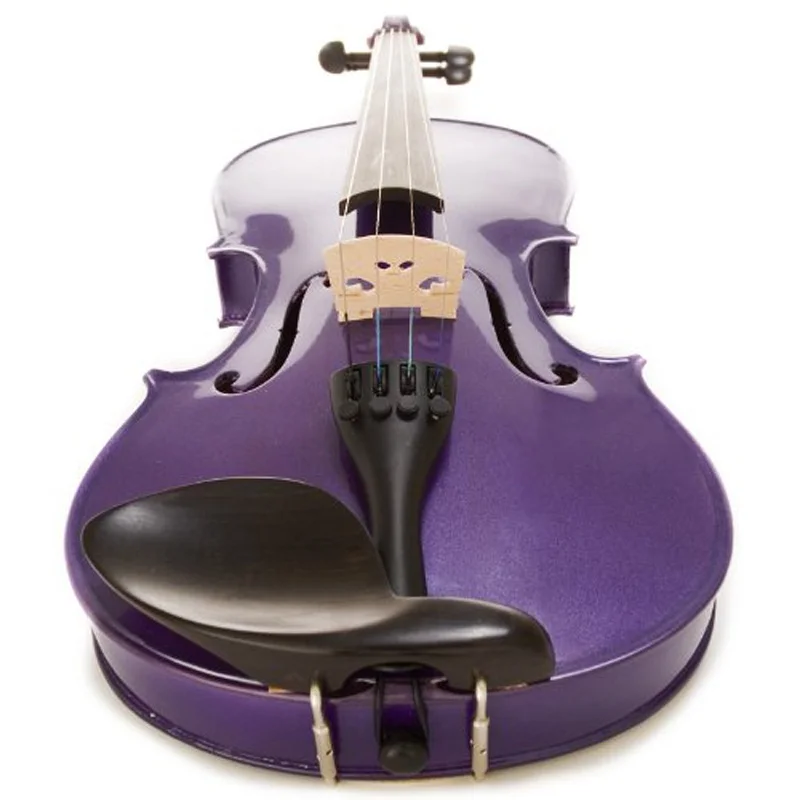 1/2 Size Acoustic Violin Purple Violin Student Fiddle +Bow +Bridge+ Strap Carry Case For Beginner Students Kids Christmas Violin