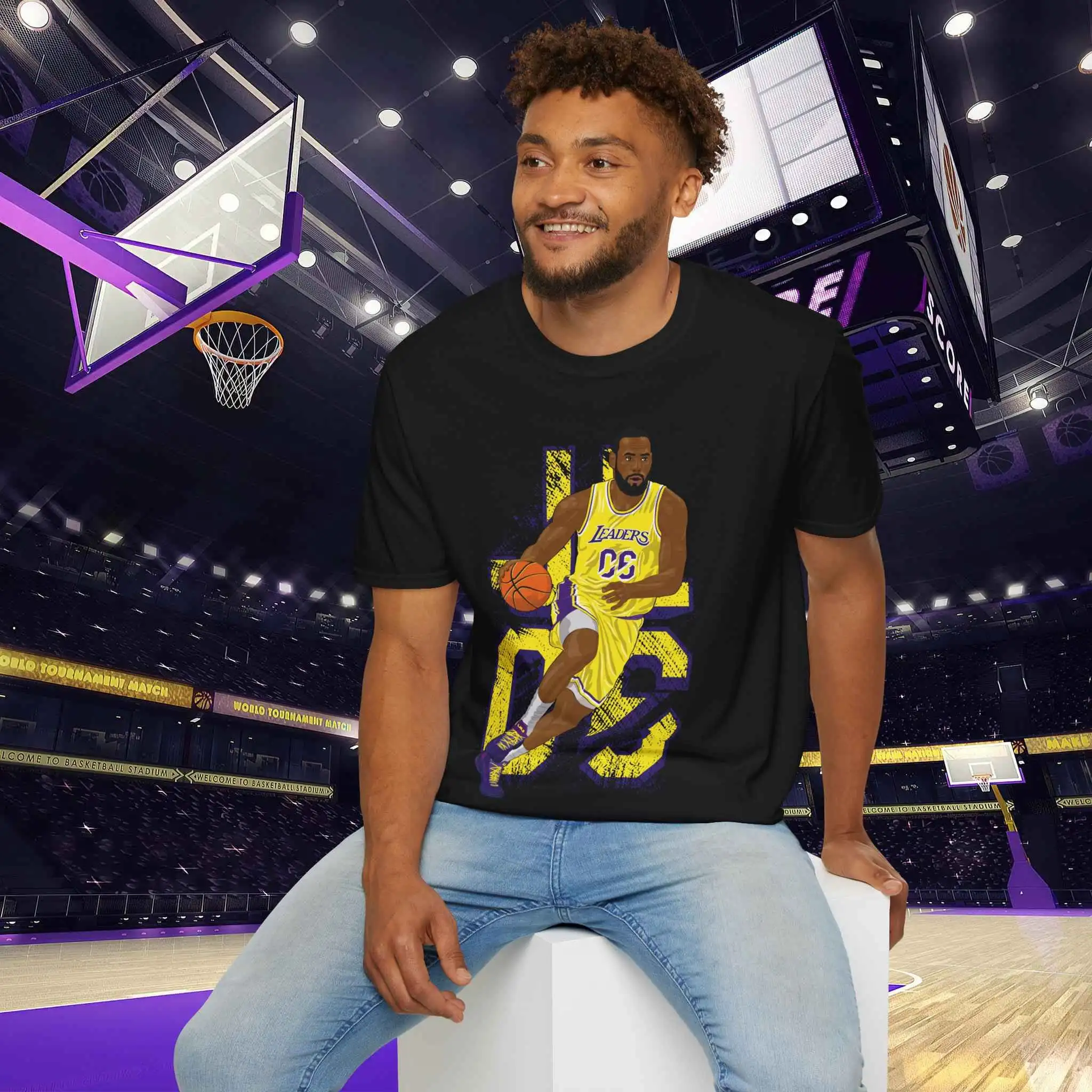 Lebron James Lakers T-Shirt, Stamped Design