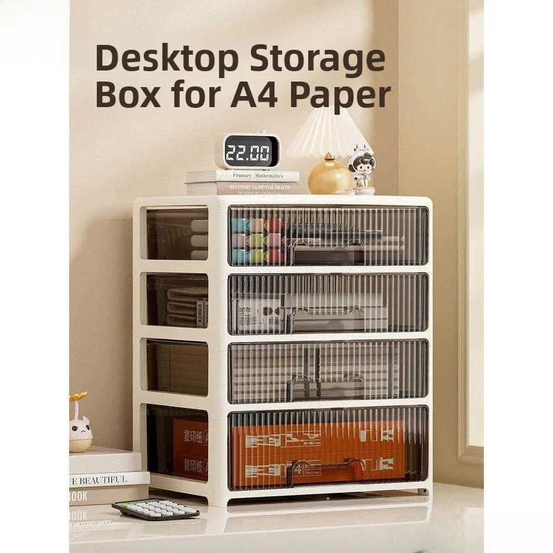

Настольный органайзер-ящик для офиса, инструмент для организации рабочего места, книжная полка, ящик для канцелярских принадлежностей, пластиковый квадратный простой контейнер для хранения
