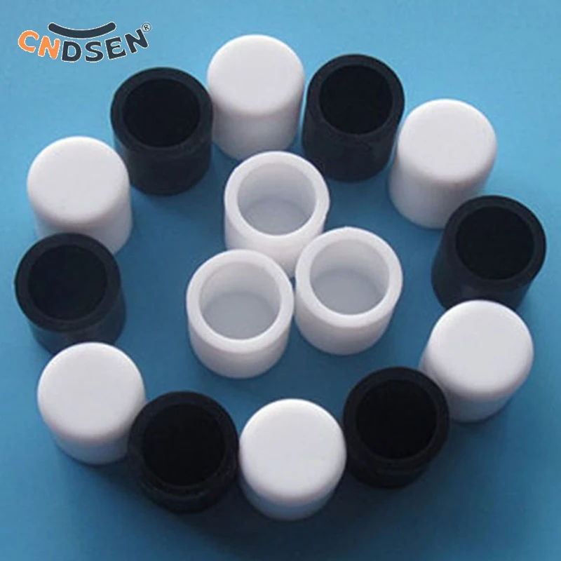 Wit/Zwart Siliconen Rubber Ronde Caps Bescherming Pakking Stofafdichting End Cover Caps Voor Pijp Bout Meubels 3mm-78.5mm