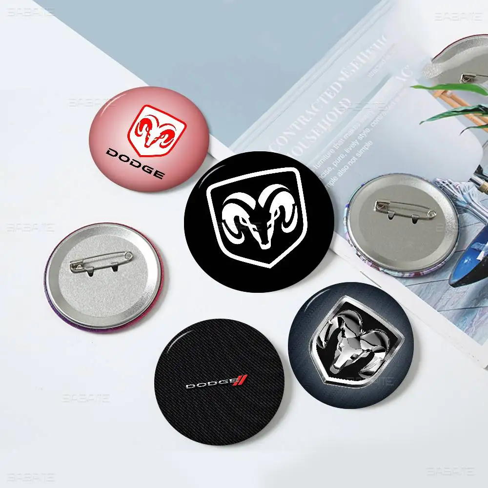 D-Dodge Ram Truck New  Brooches Soft Button Pin Funny Silly Gnarpy on A Skateboard Meme Badge Gamer Collection Gifts