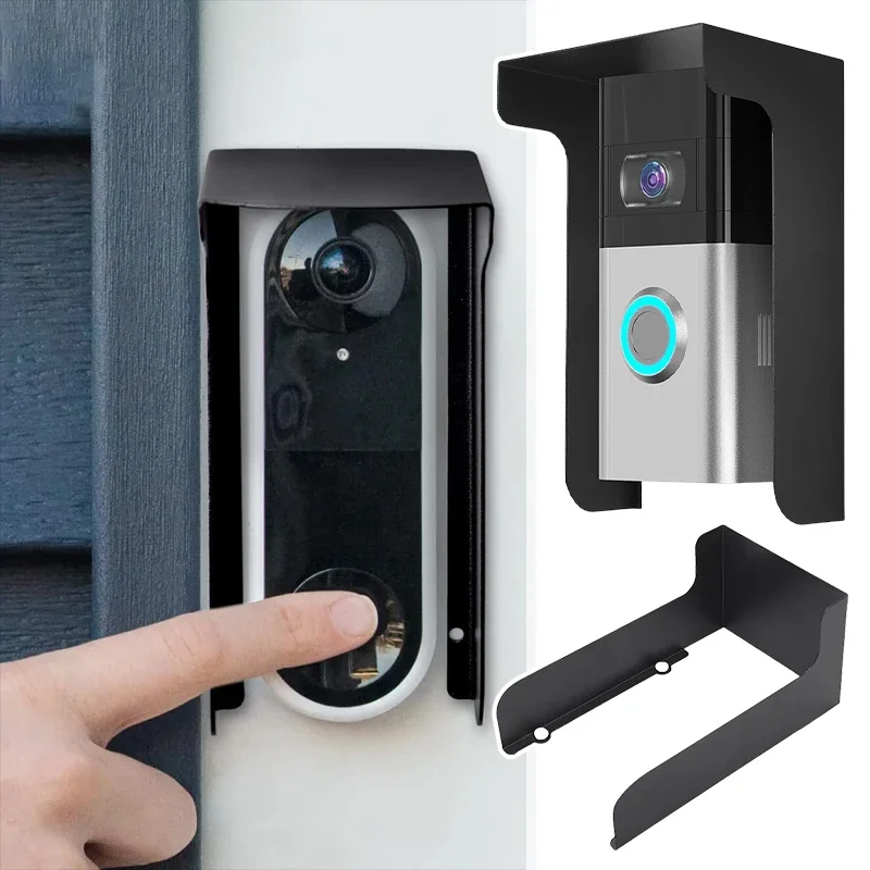 

Ring Doorbell Cover Sun Protection Waterproof Doorbell Covers Steel Windproof Door Bell Cover Doorbell Weather-Blocking Cover