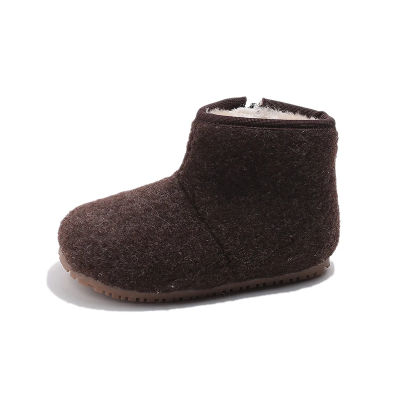 2025 شتاء جديد الأطفال أحذية الثلوج للفتيات موضة الكورية نمط لينة أسفل المضادة للانزلاق تنوعا شيك أحذية قطنية الحرارية