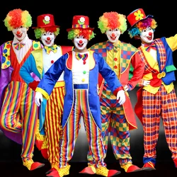 Halloween Carnival Birthday Party Entertaining Costumes Circus Clown Magician Joker Cosplay Outfits Colorful Fancy Clothes