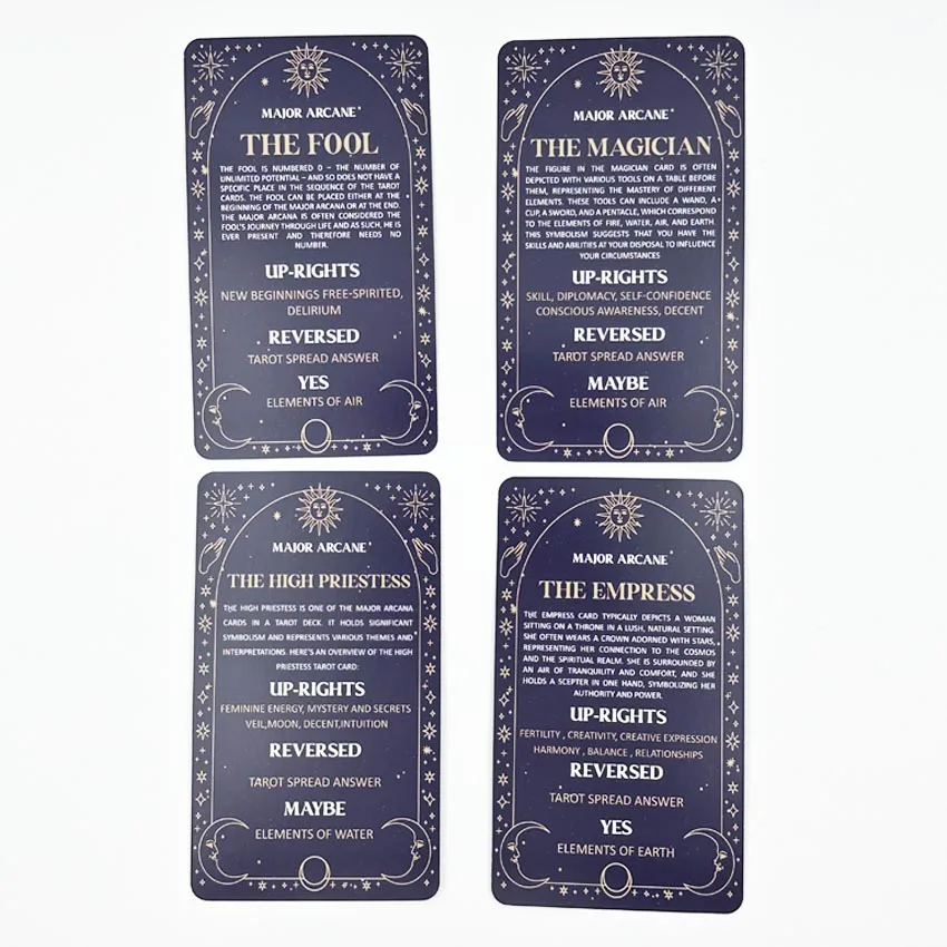 12x7 cm Radiant Wisdom Tarot Cards Games