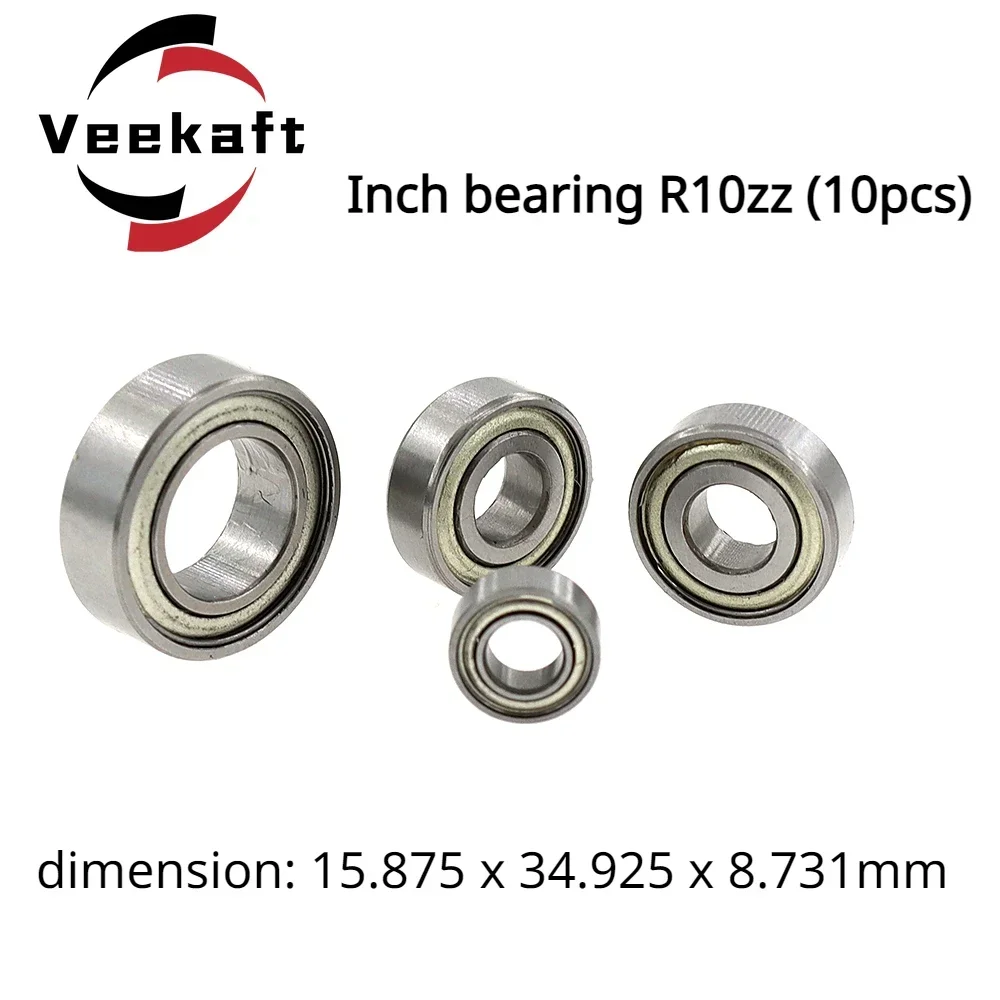 

Veekaft Inch Bearing Miniature Mini Bearing R10zz 10pcs. Size: 15.875mmx34.925mmx8.731mm CNC Special Purpose
