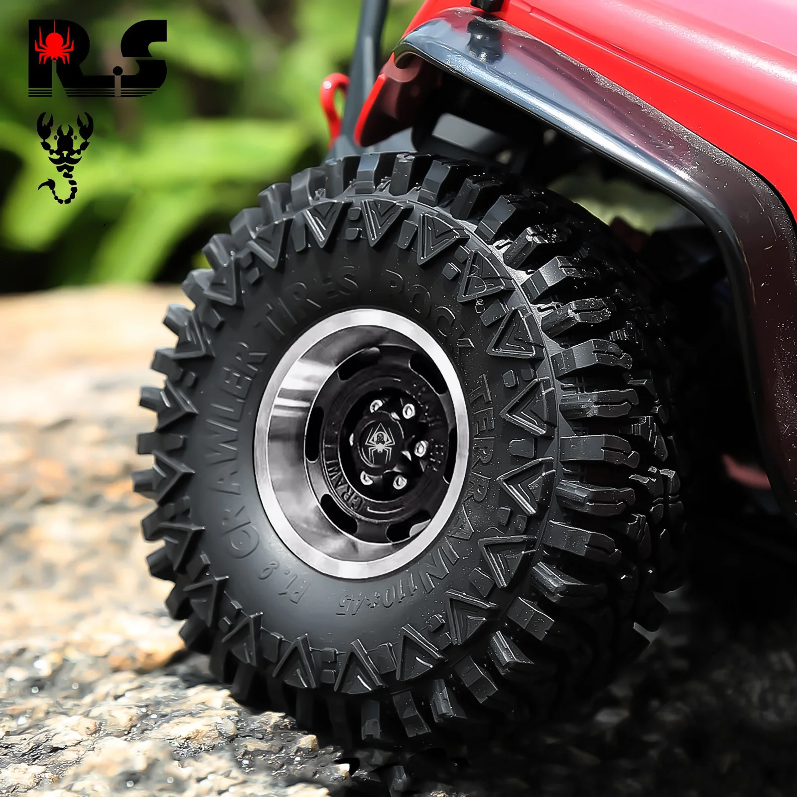 Cerchioni Beadlock 1.9 dal design vintage (4 pezzi) Mozzo ruota in lega di alluminio da 1,9'' per cingolato RC 1:10 SCX10 90046 SCX10 III TRX4 TRX6