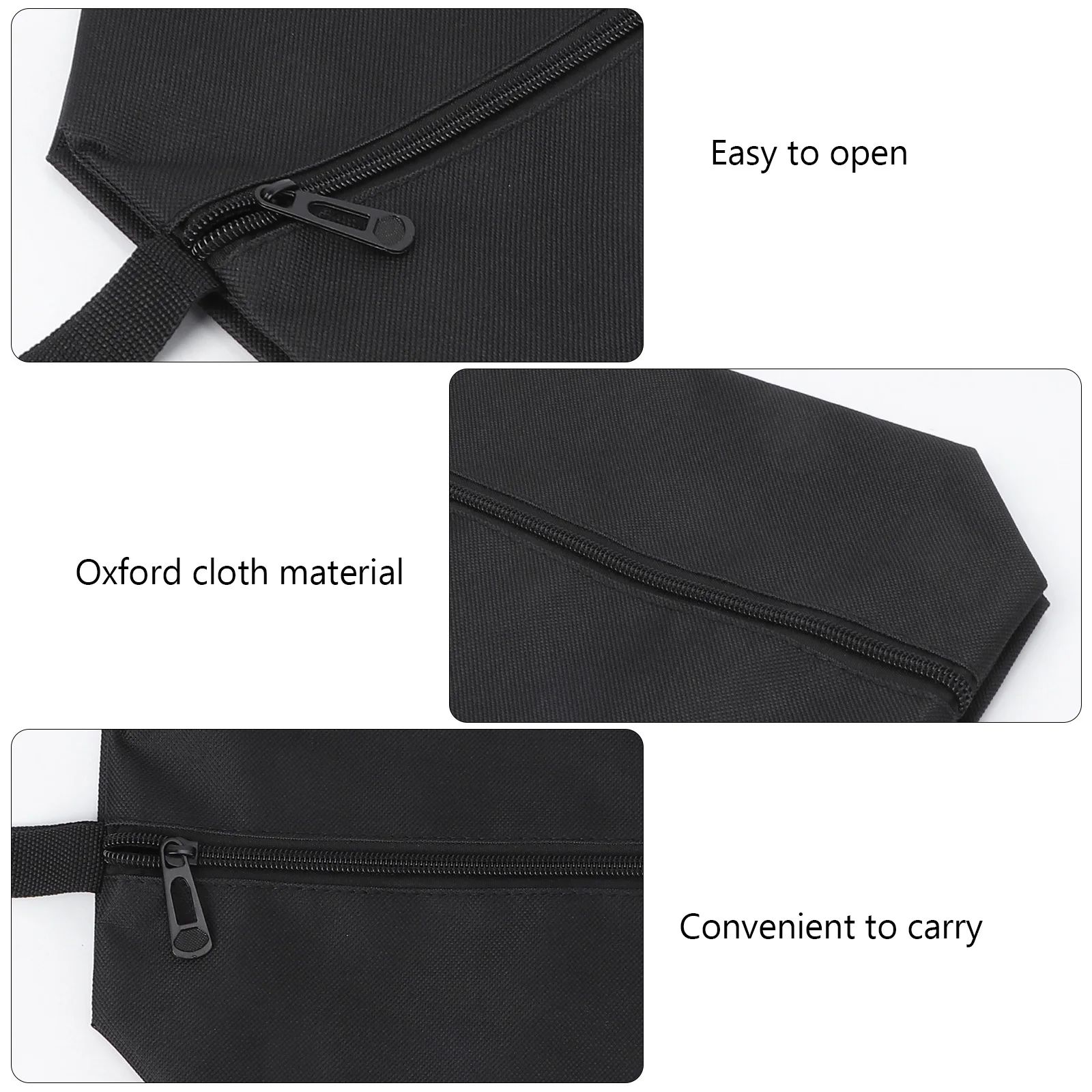 

1Pcs Waterproof Tools Storage Bag Oxford Cloth Durable Zipper Tool Pouch Large Capacity Sundries Container Storage Bag