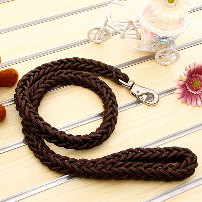 130cm Long Adjustable Large Dog Pets Leash Double Colors Canvas Double Row Nylon Dog Collar For Medium Large Dogs Pet Supplies