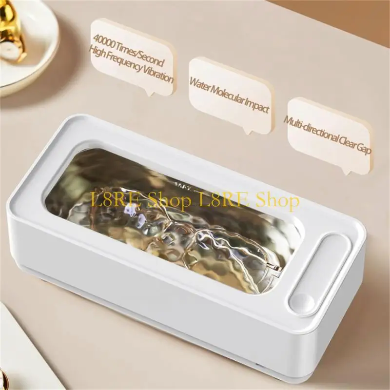 L8RE GAJAS Máquina limpieza joyas ultrasónicas Cleaner ultrasónicos Cleaner anteojos para lavar joyas vidrio