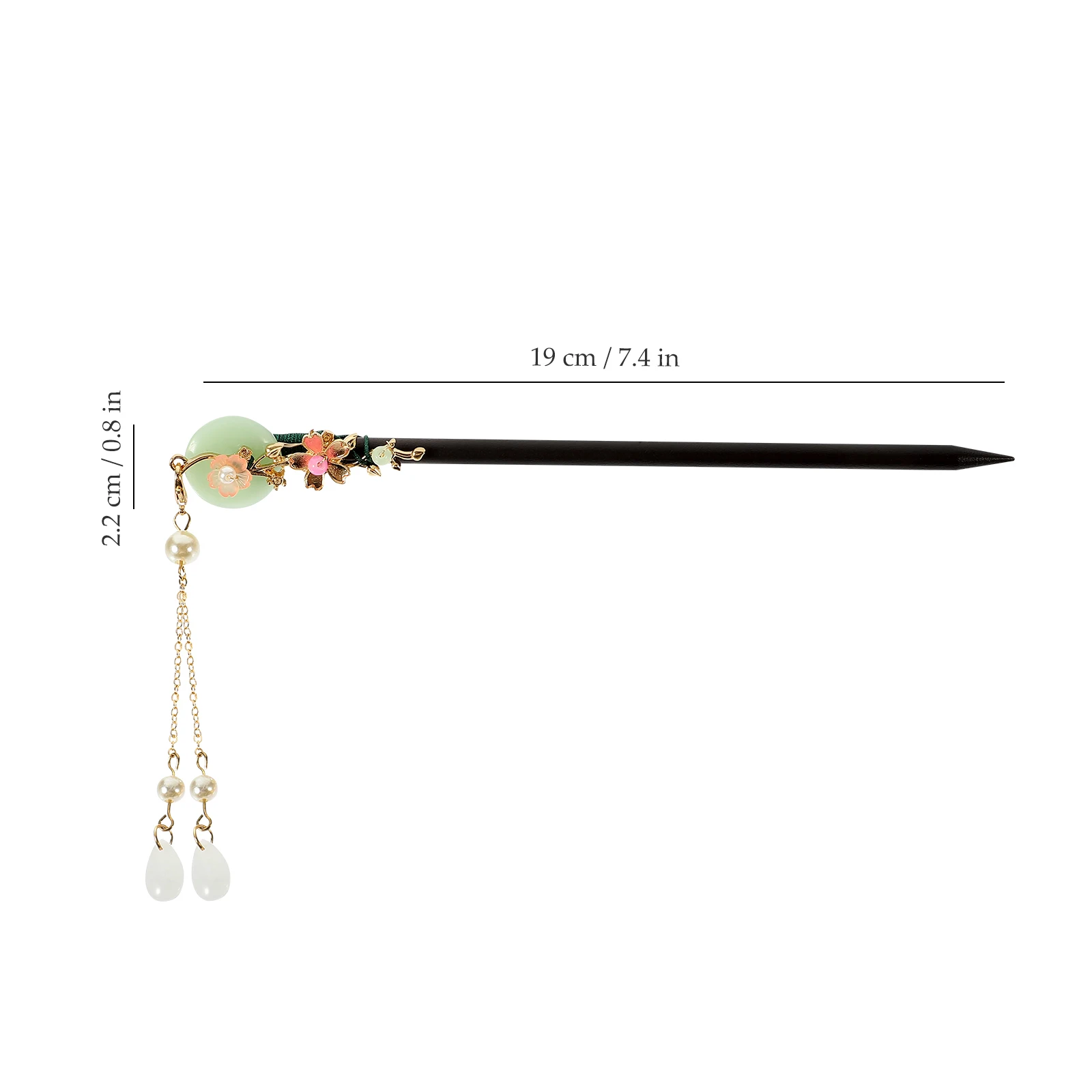 

Wooden Hairpin Tassel Sticks Retro Bun Accessories Women Formal Chopsticks Hair Hairpins White Jade Durable Decorative