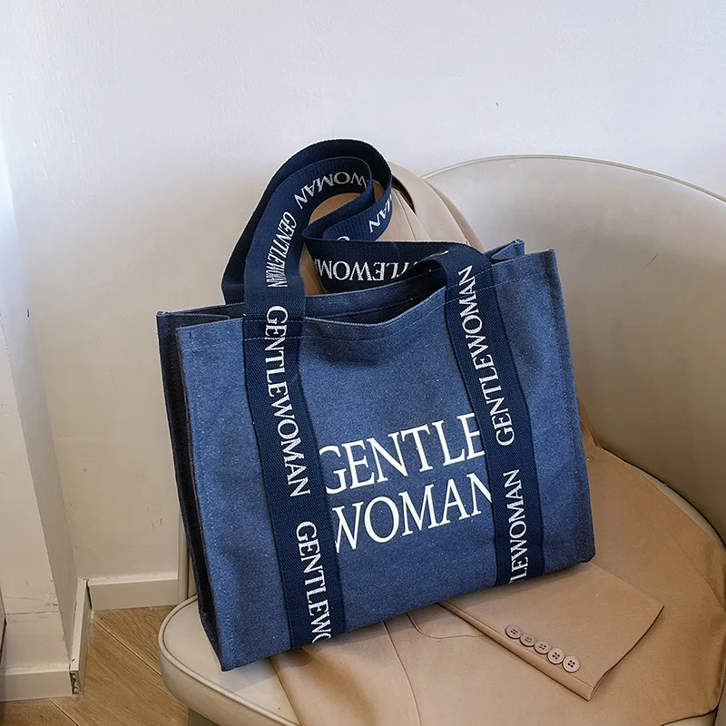 

Современная женская сумка-тоут из холщовой ткани в нейтральном стиле, на плечо, с дизайнерским принтом, мягкая, для повседневного использования, большого размера