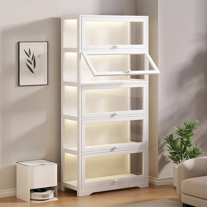 

Acrylic bag storage display cabinet, transparent imitation glass locker, household dust-proof figure storage rack