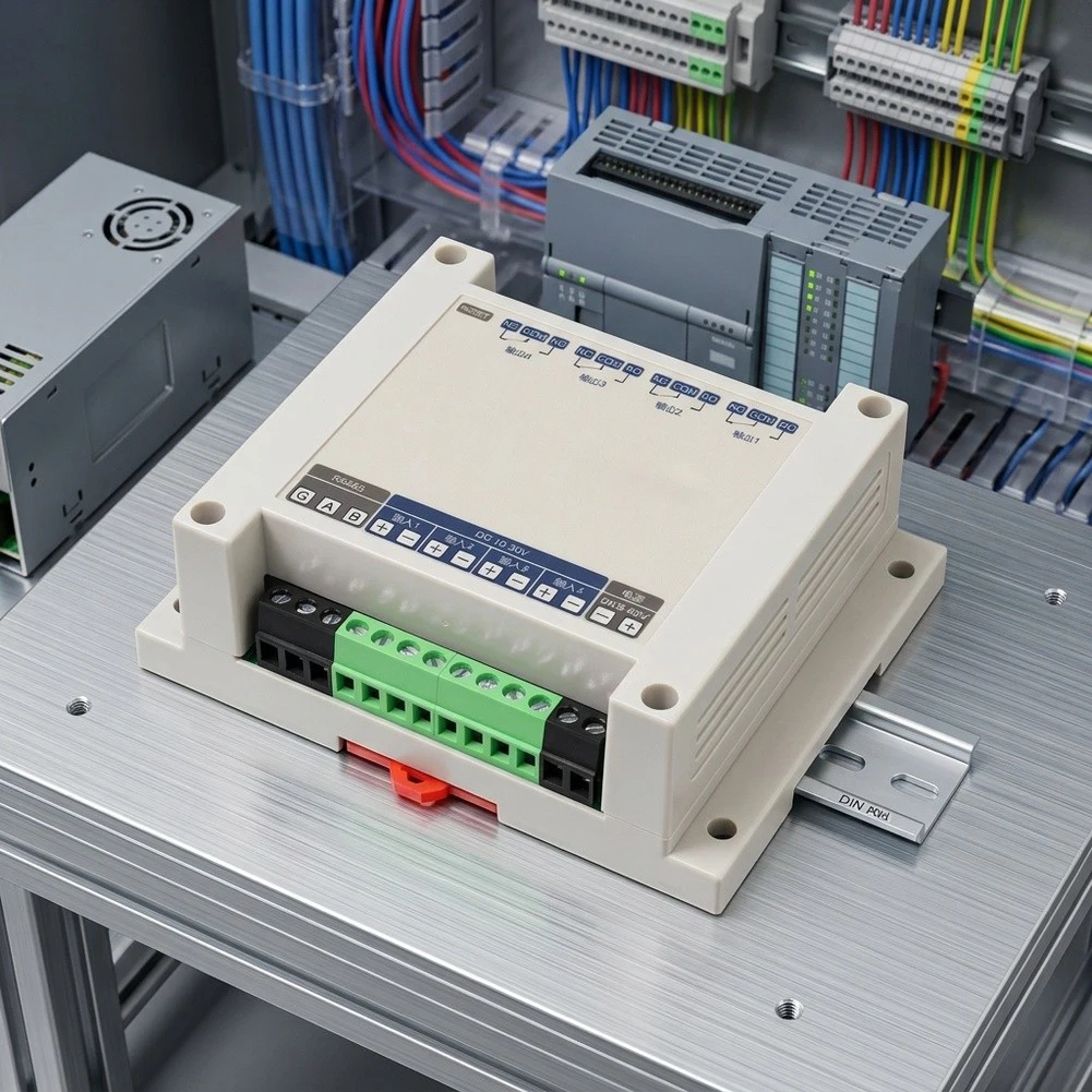 4 Channel Relay Module 8 Operating Modes Normal Delay Jog For Automation Control RS485 Communication Board