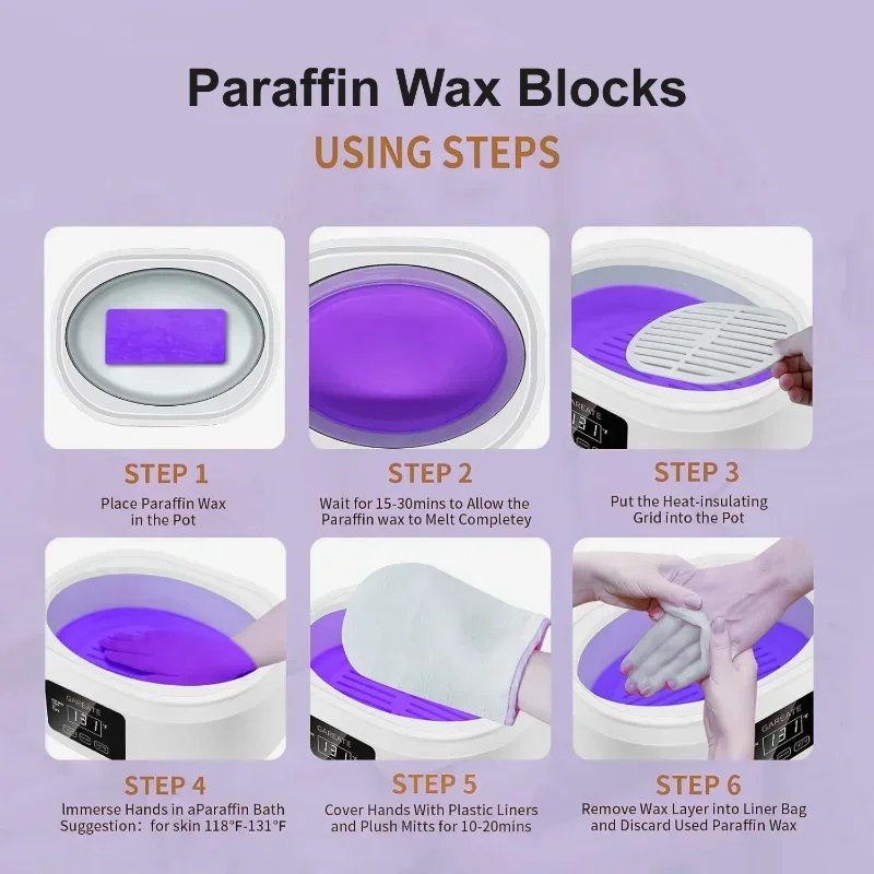 2026 200g/450g Paraffin-Wachsbad für Hände & Füße, Peel-Off-Maske, Feuchtigkeitsspendende Handmaske, 1/3 Stück – Detail 9