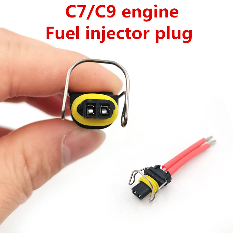 2-pin plug C7/C9 Engine Fuel Injector wirePlug Connector For CAT E320 323 324 325D 329 330D 336D2 Caterpillar Excavator