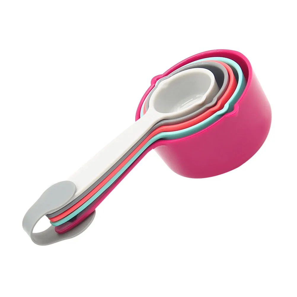 

5pcs Measuring Spoons Set Plastic Measuring Cups 250Ml 125Ml 80Ml 60Ml 30Ml Kitchen Tools For Milk Powder Liquid Diverter