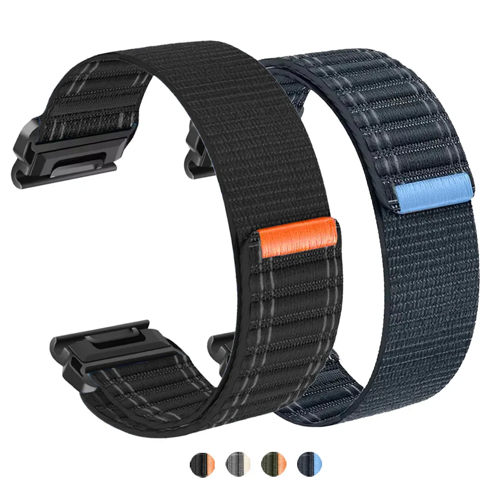 Für Garmin Uhrenarmband 22 26 mm für Garmin Fenix 8 pro E 7 7X 6X 6/Instinct 3 2X/Quatix 8/Forerunner 970 965 Nylonband Armband