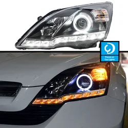 Car Front Headlight for CR-V 2007-2011 CRV LED HeadLamp Styling Dynamic Turn Signal Lens Automotive Accessories Assembly 2 PCS