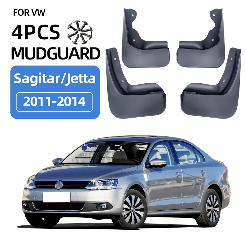 

For 2011-2014 Volkswagen Sagitar VW Jetta mudguard Mudflaps Front Rear Flares Splash Guards Cover Car Accessoie