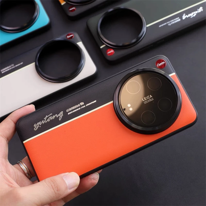 Capa para xiaomi 15 ultra 14 13 12s mi 14 textura de pele ultra fluorescente cor dupla moda capa traseira luxo à prova de choque