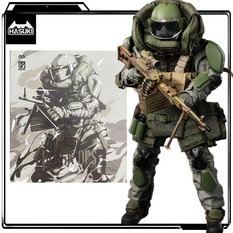 HASUKI Original SALVO SA-01 & SA-02 Black Ops 1/12 Anime Figuras de ação Brinquedos para meninos Presente de Natal Modelo colecionável Ornamentos