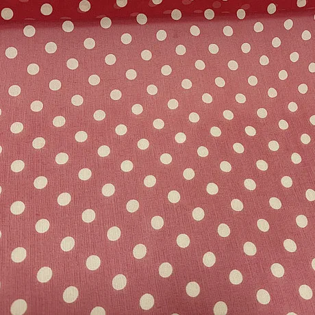 

Red background polka dot silk georgette fabric mulberry silk clothing dress silk scarf breathable and skin-friendly new