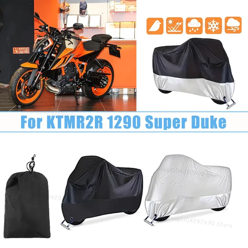 210D Oxford Motorcycle Cover Waterproof All Season UV Protection For KTMR2R 1290 Super Duke Anti-Tear Windproof Motorbike Cover