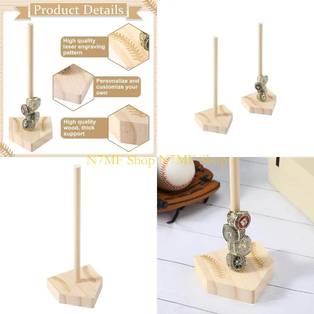 

N7MF Championship Rings Display Holder Material Jewelry Storage Holder for Rings