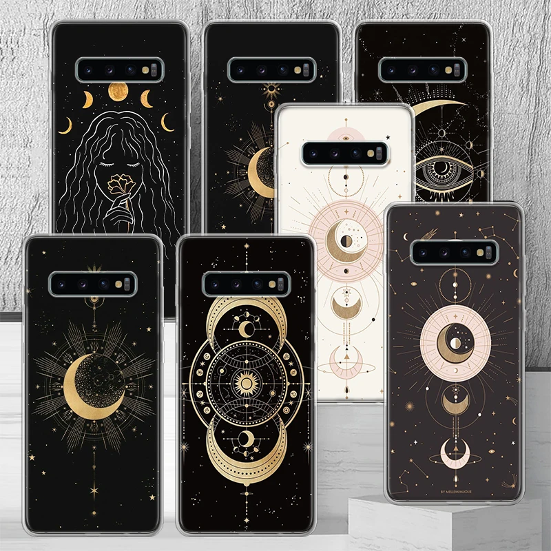 Moon Mystery Totem Witche Phone Case Coque For Samsung Galaxy M12 M21 M31 M30S M32 M51 M52 Note 20 Ultra 10 Pro 9 8 J4 Plus J6 +