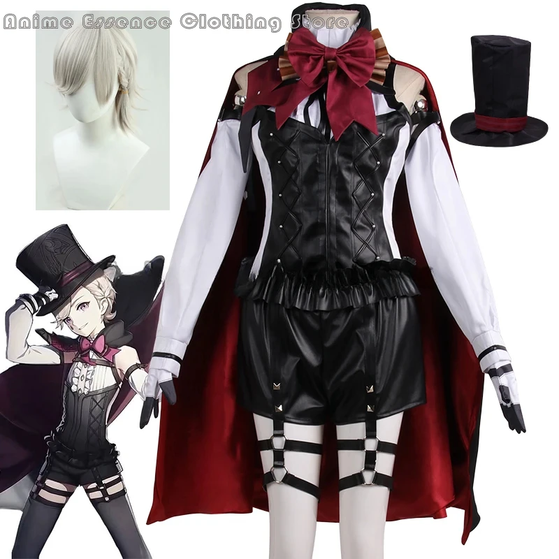 Game Genshin Impact Lyney Cosplay Magician Fontaine Lyney Cosplay Costume For Women Men Suit Halloween Costumes Full Set Hat