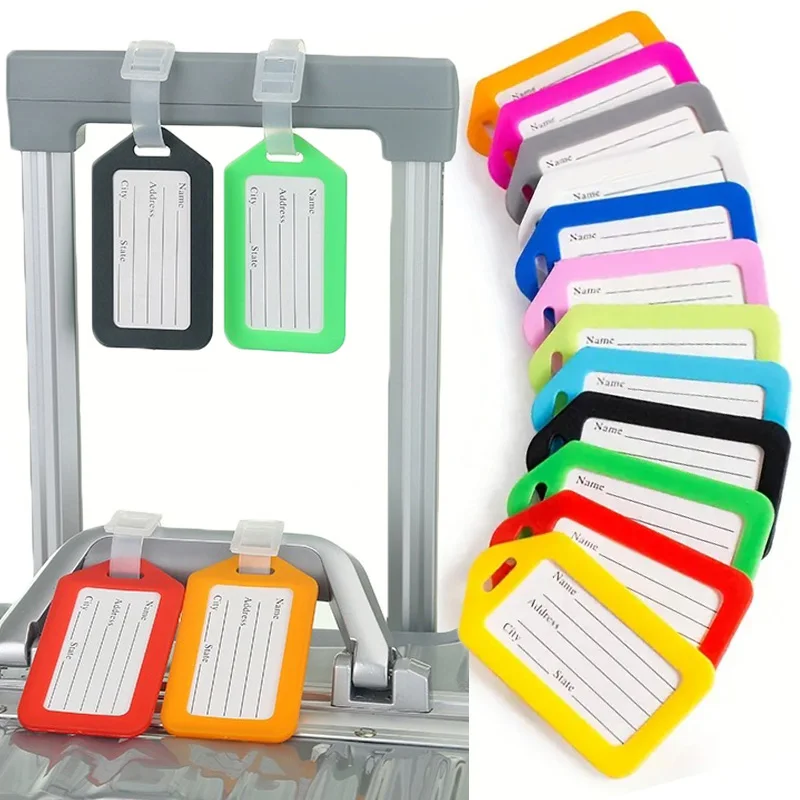 1/10pcs Tour Group Luggage Tags Travel Bag Suitcase Colors Name Tag Pendants Custom Letters Airplane Boarding Labels Accessories