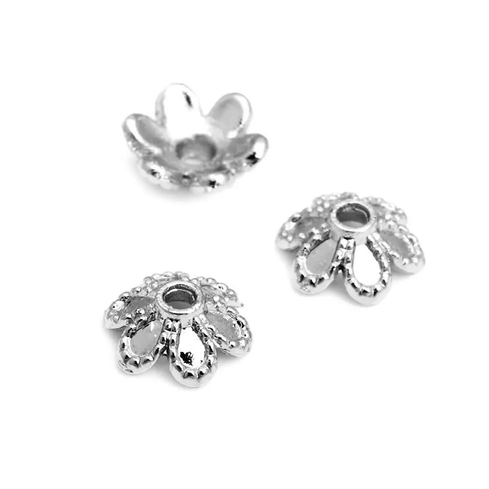 50 SZTUK Mosiężne Koraliki Kwiatki w Kolorze 18K Złota Wysokiej Jakości Nasadki do Naszyjników Kolczyków Akcesoria DIY Biżuteria Oficjalna strona Rosediy