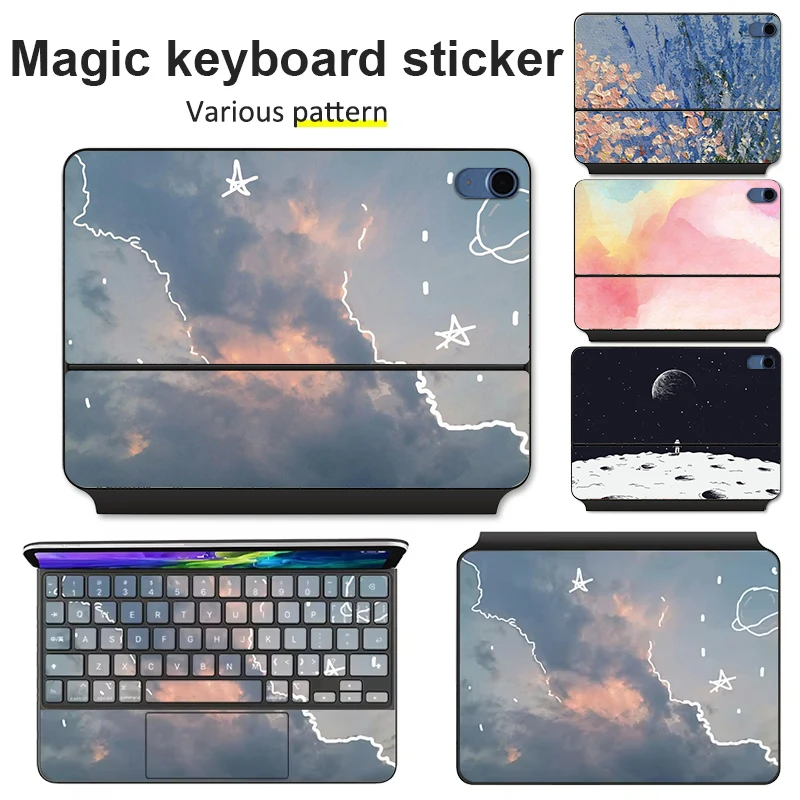 Colour skin Sticker For iPad Pro/Air M4 M3 11/13 inch Full Body Protector Durable Waterproof Sticker for Magic Keyboard A16 10.9