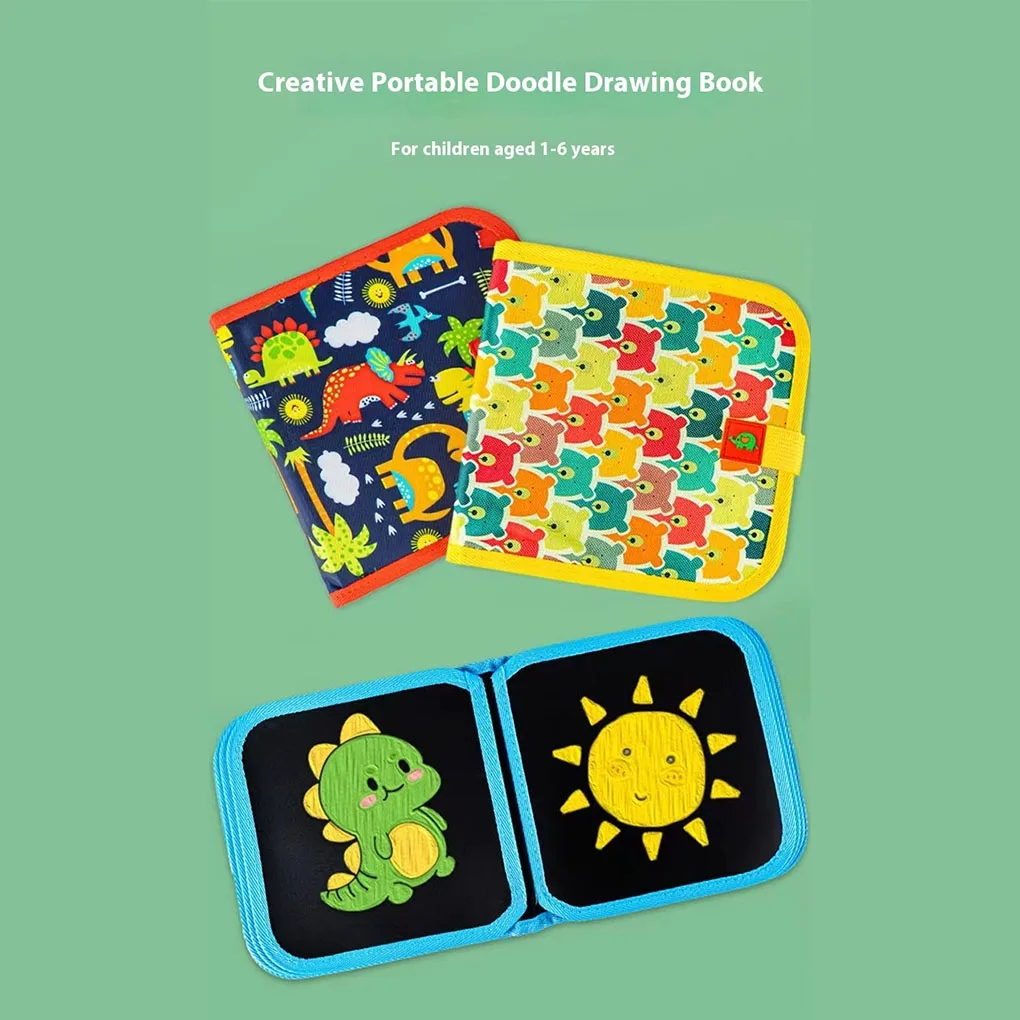 Libro de garabatos borrable para niños pequeños, juguetes, almohadillas de dibujo reutilizables con 12 bolígrafos de acuarela, juego de pintura para escribir, juguete preescolar