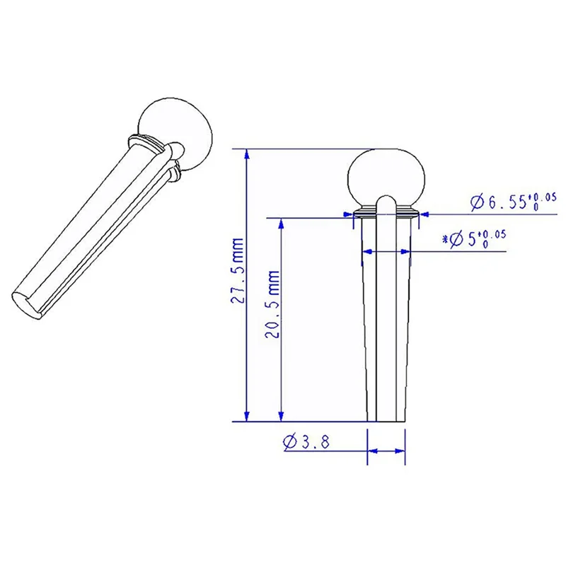 

AA75-Guitar Bridge Pins 24Pcs Brass Endpin For Acoustic Guitar With Guitar Bridge Pin Puller