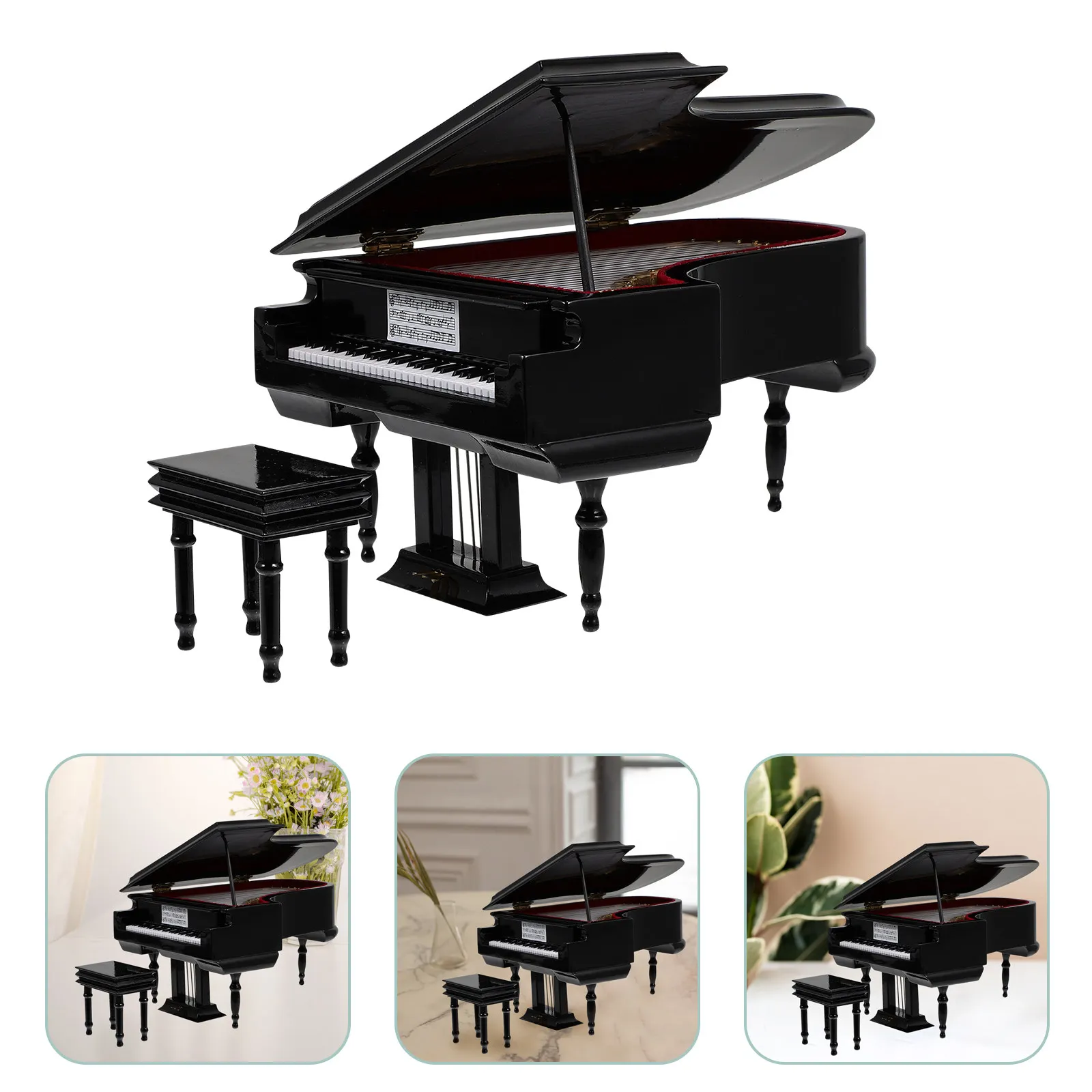 Portable Piano Music Box for Desk Decoration – Compact Mini Handheld Melody Toy, Christmas Gift