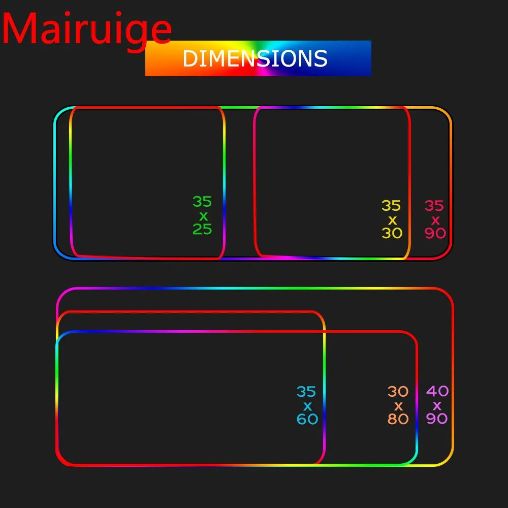 Популярный игровой коврик для мыши MRGLZY в стиле аниме с отбеливателем RGB, большой размер, Женский 4-портовый коврик для мыши, игровой компьютерный коврик для мыши для Csgo