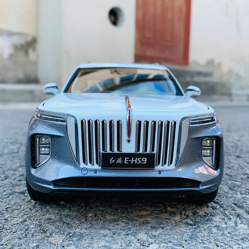 Dealer Edition Car Model,1:18 China FAW Hongqi HQ E-HS9,HS9,Electrical Power SUV,Diecast Model for Collections,Display and Gift