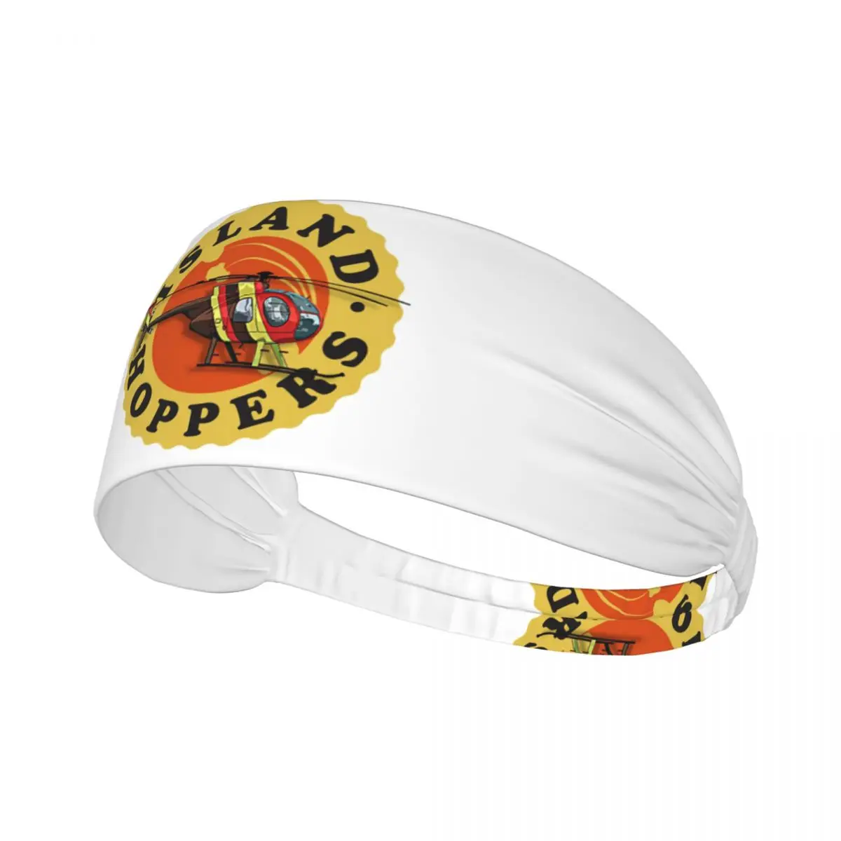 عصابة رأس مخصصة من Island Hoppers Magnum PI للرجال والنساء، عصابة رأس رياضية سريعة الجفاف، لصالة الألعاب الرياضية واليوجا والجري