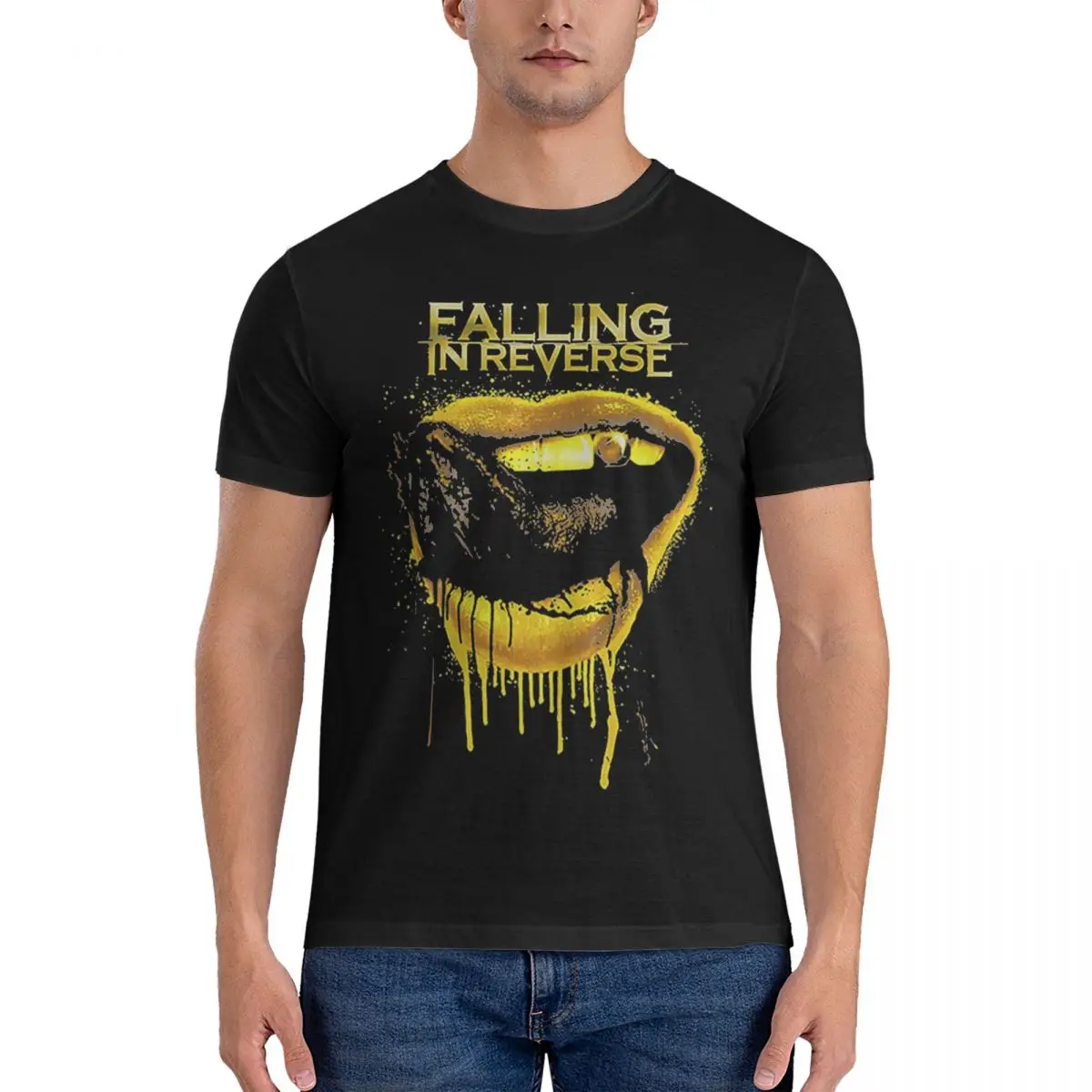 Retro Falling In Reverse Rock Band T-Shirt Unisex Cotton Short Sleeve Leave Important Words Unsaid Round Neck Summer TopsTops