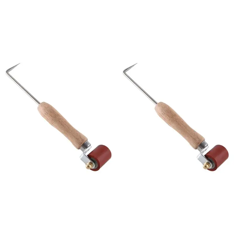 

2X Seam Roller, 40Mm Silicone Seam Roller With 6Mm Brass Detail Penny Roller, For PVC/EPDM Single Ply Roofing Tape B-AT36