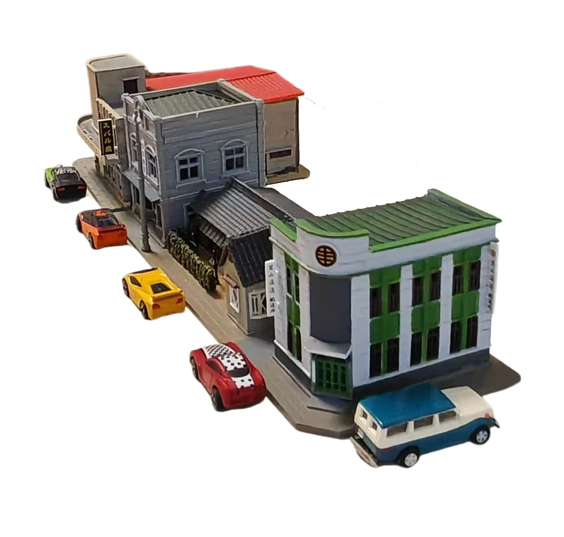 Diorama 1/150 Sceny z ulic Tokio z 2005 roku Model budynku Japoński model kina zestawy modelarskie DIY Akcesoria do widoków miejskich ulic