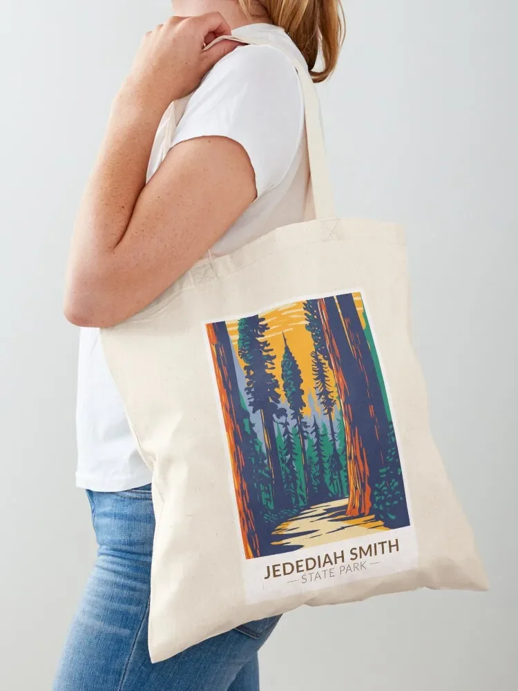 Jedediah Smith Redwoods State Park California Vintage Tote Bag tote men's shopping logo Canvas