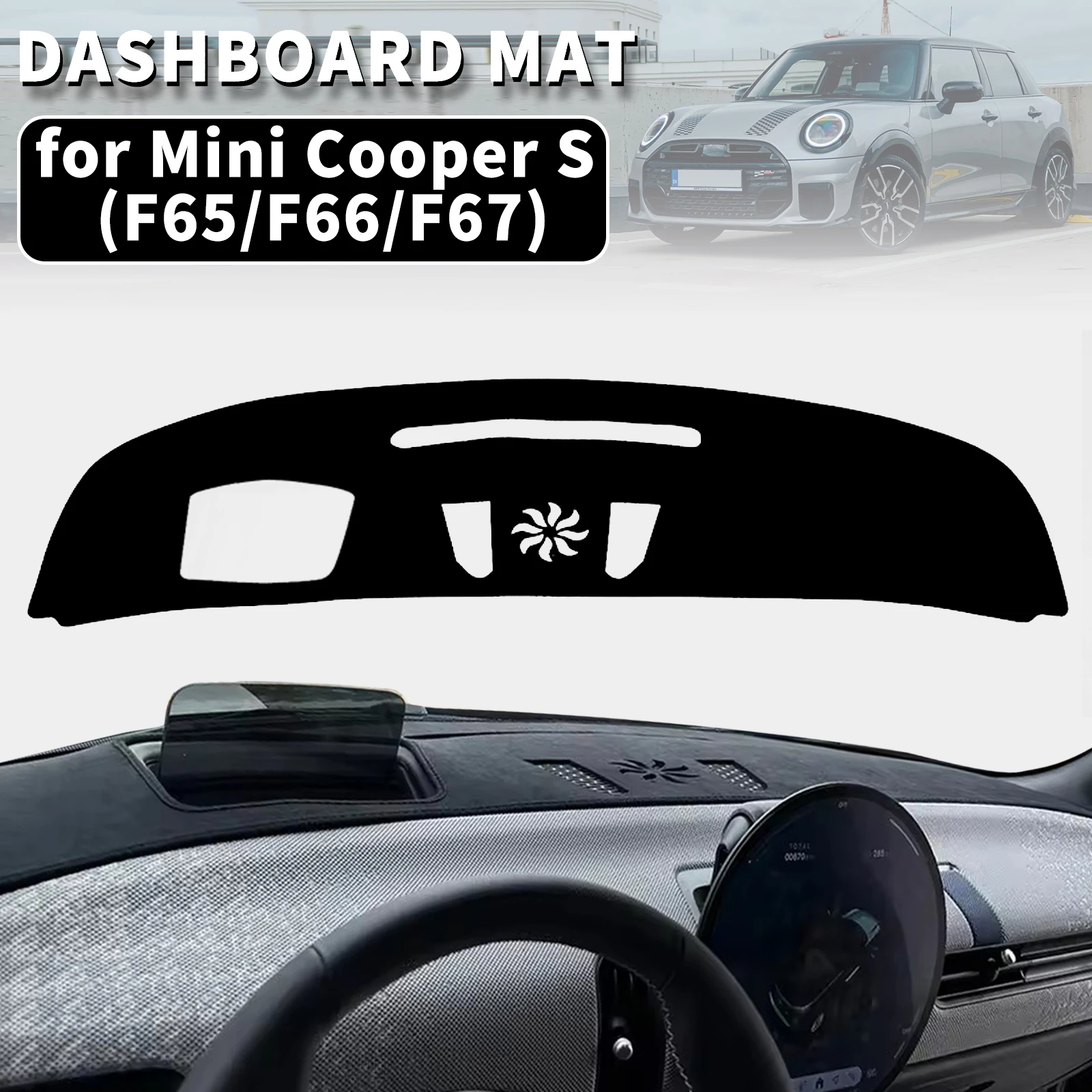 

for BMW Mini Cooper S 2026-2024 F65 F66 F67 Dashmat Dashboard Cover Dash Mat Anti-UV Sun Shade Carpet Pad Car Styling Protector