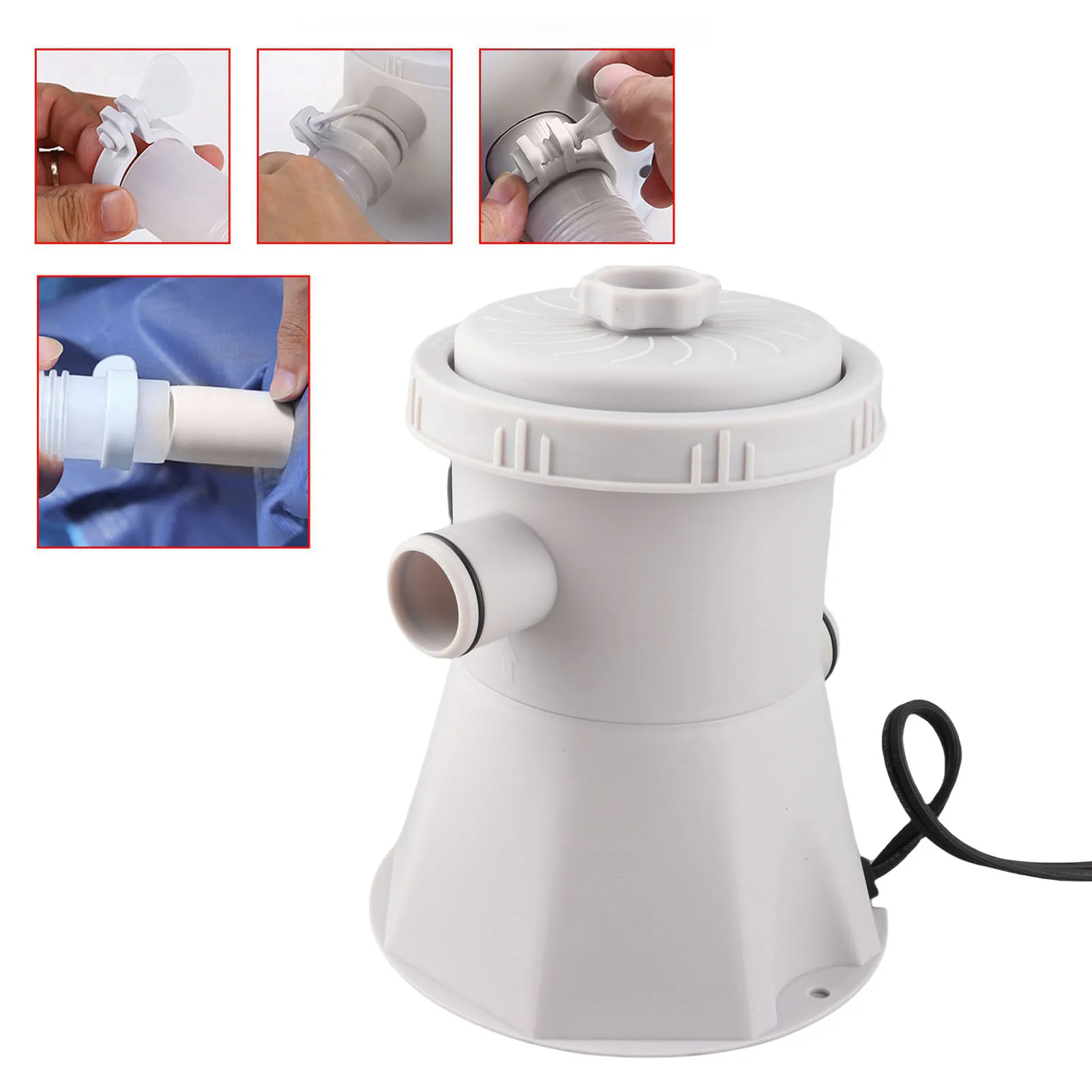 

Pool Cartridge Filter Pump Pool Filter Pump High Efficiency 300gal Improved Circulation Pool Filter for Swimming Pool