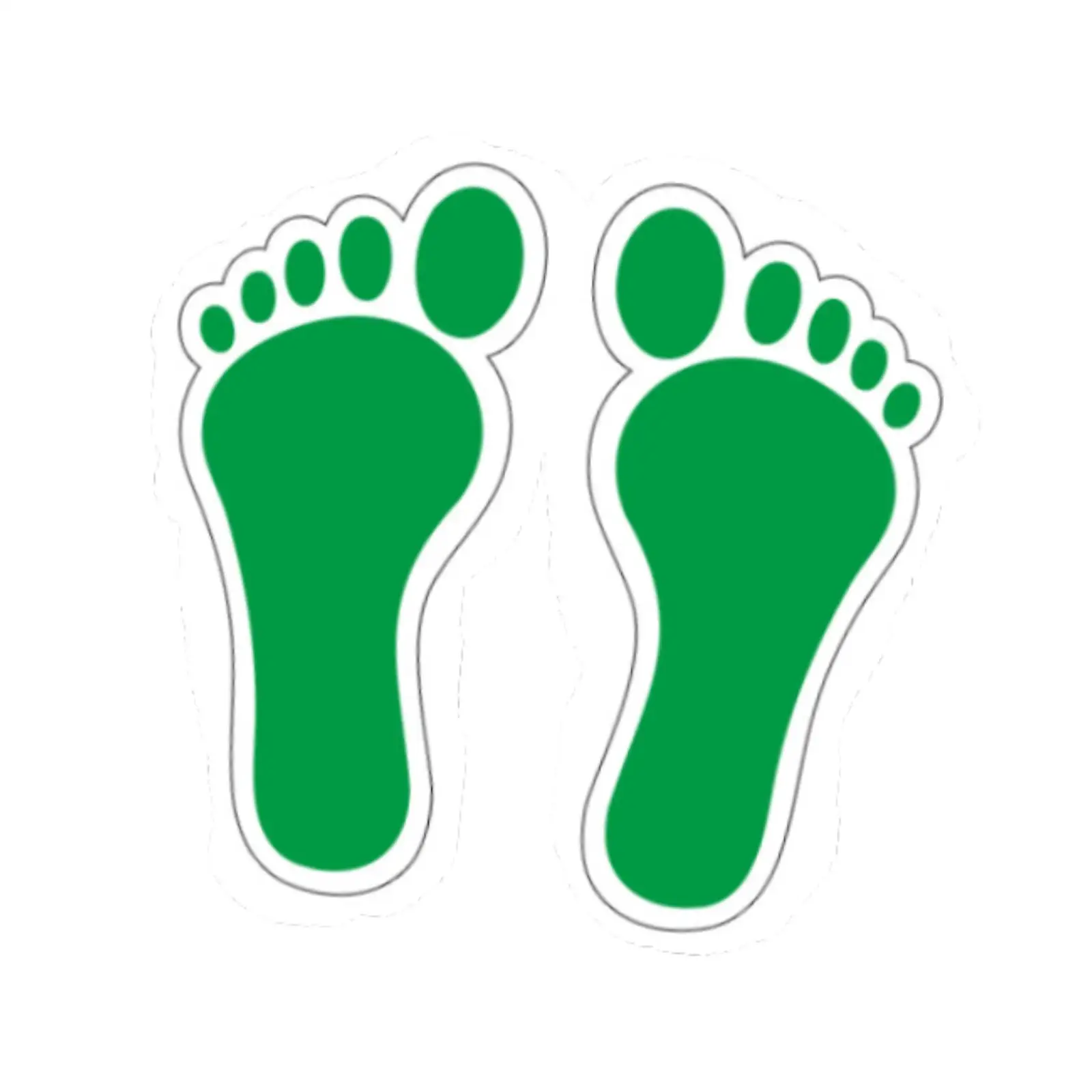 Footprint Stickers Wear Resistant Barefoot Floor Decals Plastic Markers for Kindergarten School Hallway