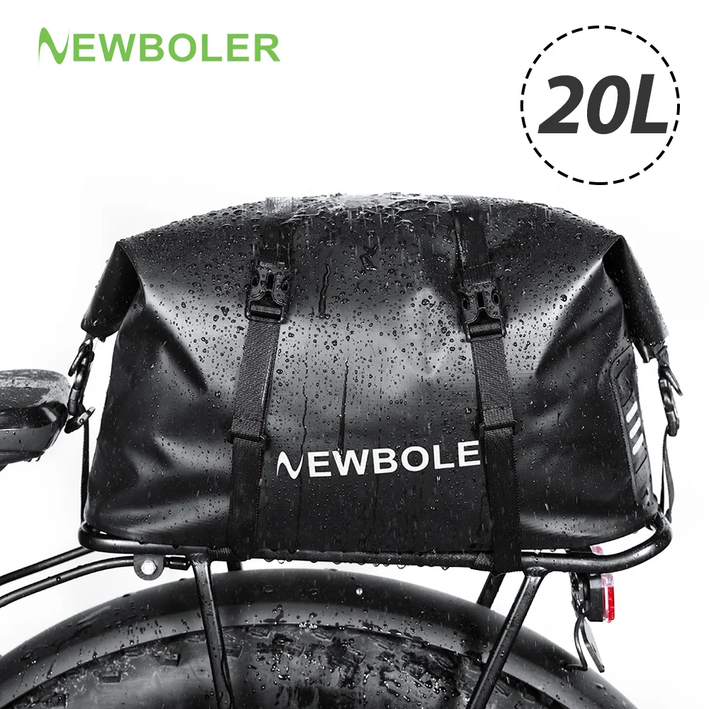 

NEWBOLER Bicycle Bag 20L Large Capacity Bike Shoulder Bag PVC Waterproof Bike Rear Seat Rack Bag For MTB Cycling E-Bike
