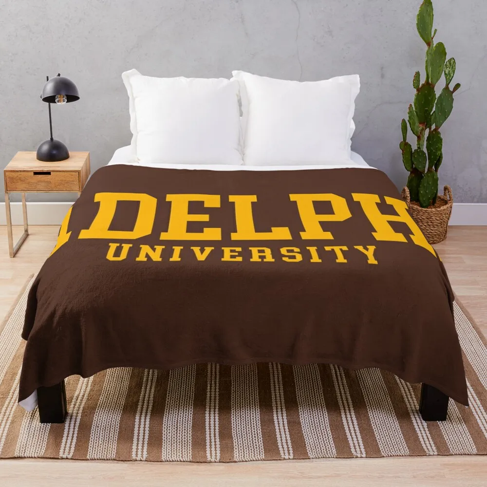 adelphi university - college font curved Throw Blanket Travel Blanket Soft Blanket